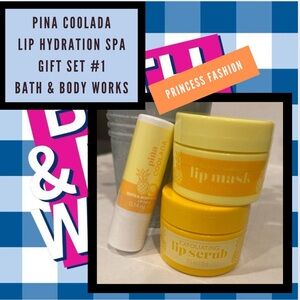 NEW: Pina Colada” 3-Pc Lip Care Set Bath & Body Works Bundle #1